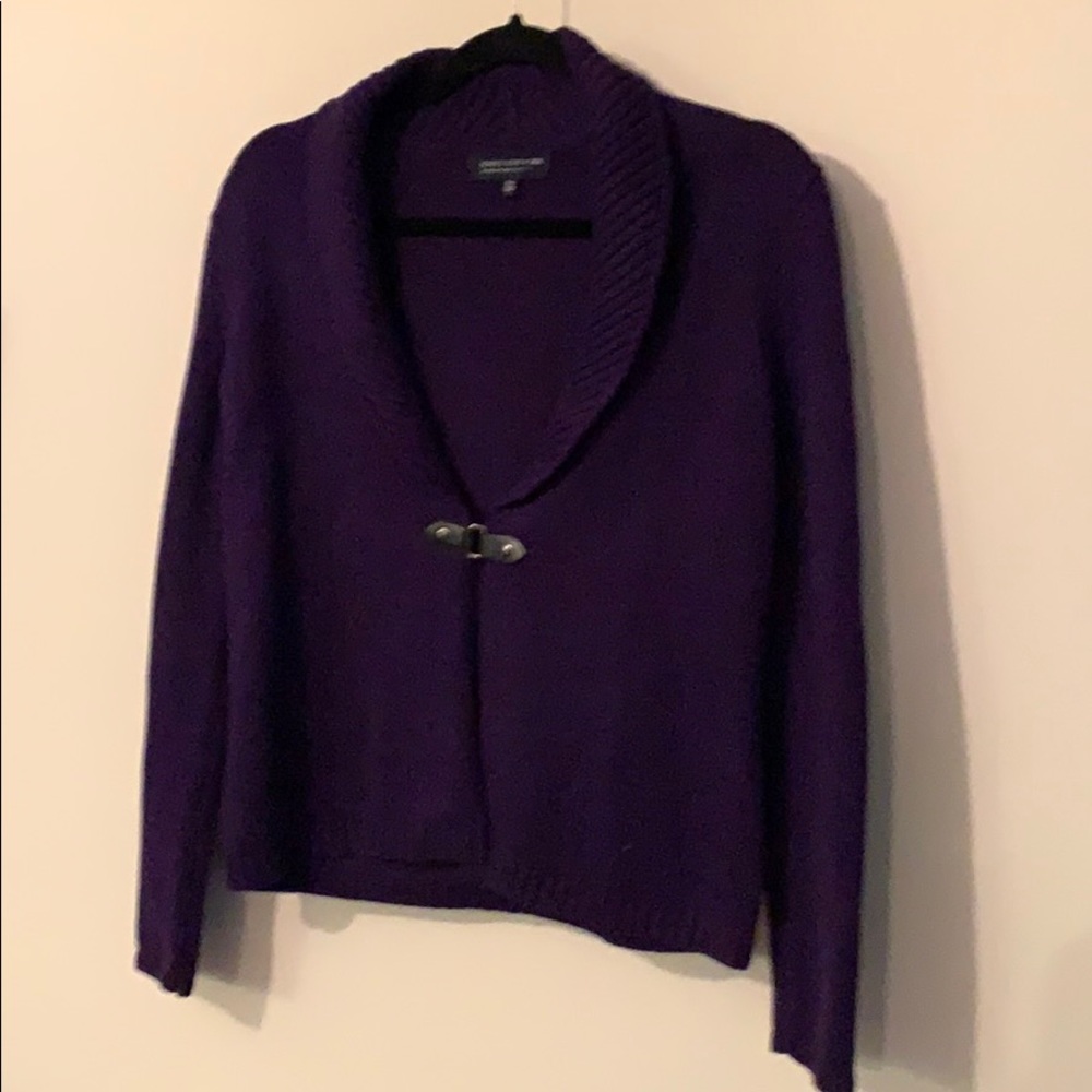 Jones New York purple cardigan.